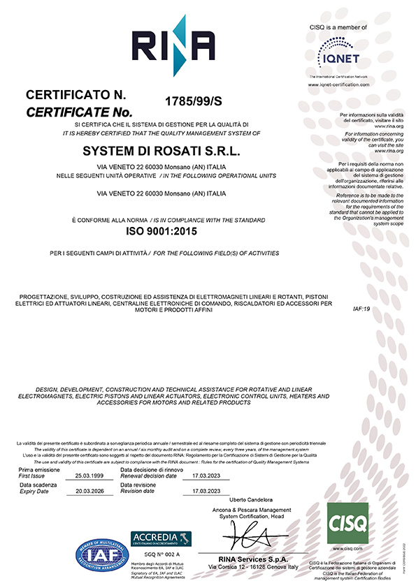 certificate rina 2024